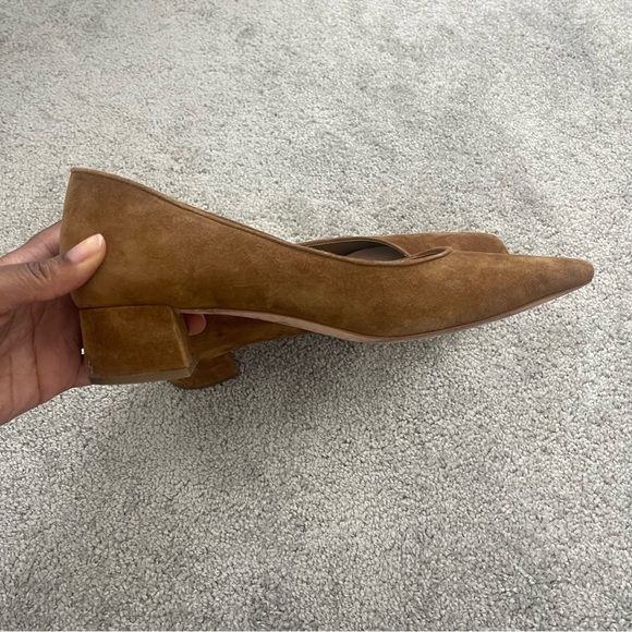 Loeffler Randall Brown Suede Block Heel Pumps - Picture 5 of 8